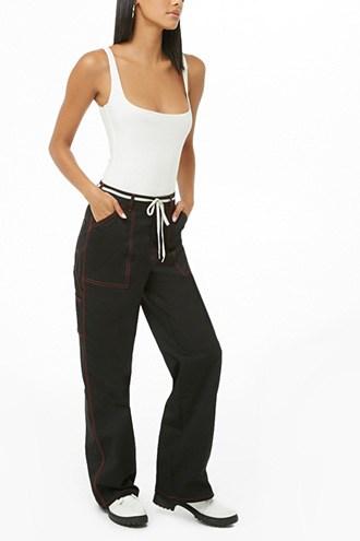 Forever21 Topstitch Utility Pants