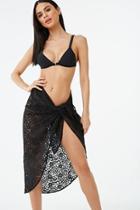 Forever21 Floral Lace Swim Cover-up Sarong