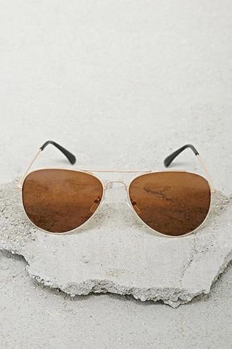 21 Men Gold Men Aviator Sunglasses