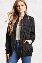 Forever21 Zippered Pocket Bomber Jacket