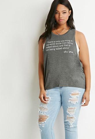 Forever21 Plus Oscar Wilde Muscle Tee