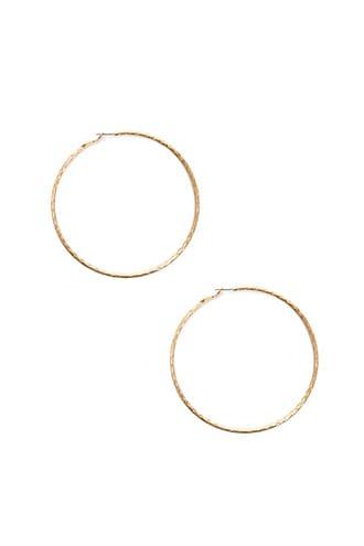 Forever21 Etched Oversize Hoop Earrings