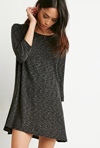 Forever21 Marled Knit Trapeze Dress