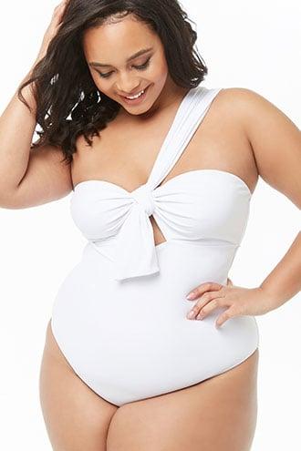 Forever21 Plus Size One-shoulder Swimsuit