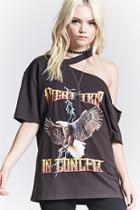 Forever21 Graphic Open-shoulder Tee