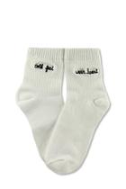 Forever21 Cold Feet Graphic Crew Socks