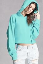 Forever21 French Terry Cropped Hoodie