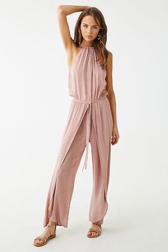 Forever21 Boho Me Split-leg Halter Jumpsuit
