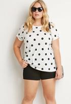 Forever21 Plus Polka Dot Print Tee