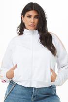 Forever21 Plus Size Active Striped-trim Funnel Neck Jacket