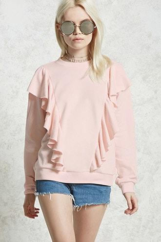 Forever21 Ruffle Trim Sweatshirt