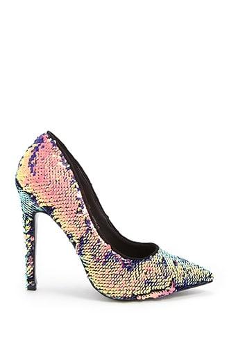 Forever21 Sequin Pointed Toe Pumps
