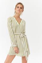 Forever21 Striped Front Tie Dress