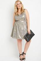 Forever21 Plus Metallic Fit & Flare Dress