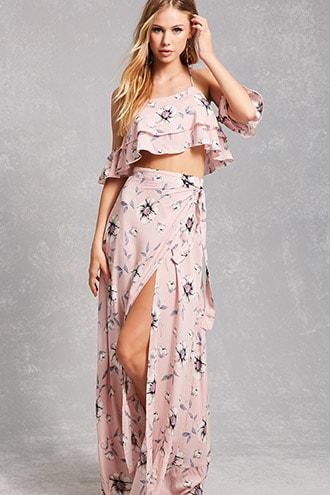 Forever21 Flowy Floral Cami & Skirt Set