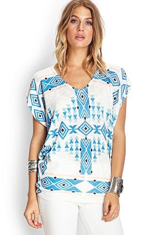 Forever21 Knit Geo Top