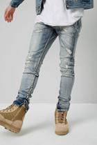 Forever21 Kdnk Distressed Ankle-zip Skinny Jeans
