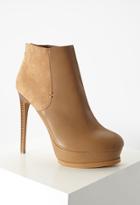 Forever21 Women's  Faux Leather Platform Booties (camel)