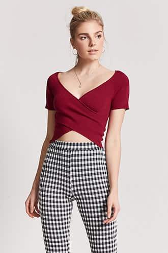 Forever21 Crisscross Off-the-shoulder Top