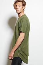 21 Men Men's  Victorious Drop-hem Zip Tee