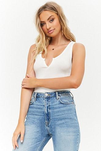 Forever21 Split-neck Tank Top