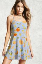 Forever21 Strappy Fruit Skater Dress