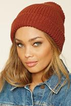Forever21 Women's  Rust Classic Knit Beanie
