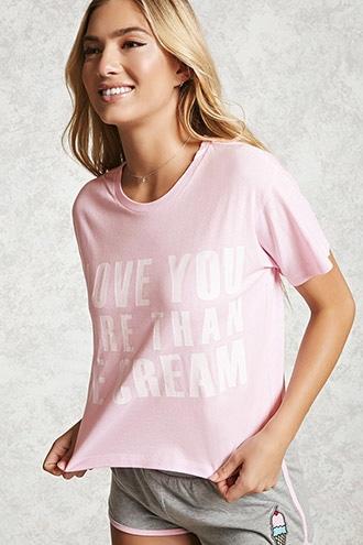Forever21 Ice Cream Graphic Pj Set