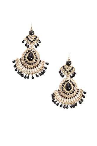 Forever21 Faux Stone Chandelier Drop Earrings