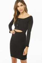Forever21 Off-the-shoulder Cutout Bodycon Dress