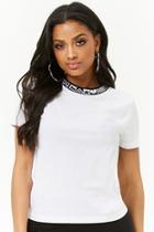 Forever21 Boxy Graphic-trim Tee