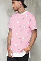 21 Men Men's  Pink & Black 1-800-bling Graphic Tee