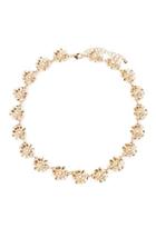 Forever21 Rhinestone Flower Statement Necklace (gold/clear)