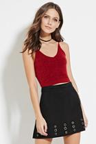 Forever21 Women's  Cropped Chenille Cami