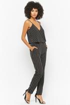 Forever21 Pinstriped Layered Jumpsuit