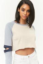 Forever21 French Terry Raglan Cutout Top