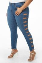 Forever21 Plus Size Side Cutout Skinny Jeans