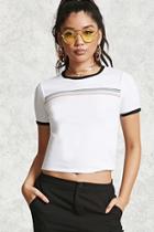 Forever21 Rainbow Stripe Knit Tee