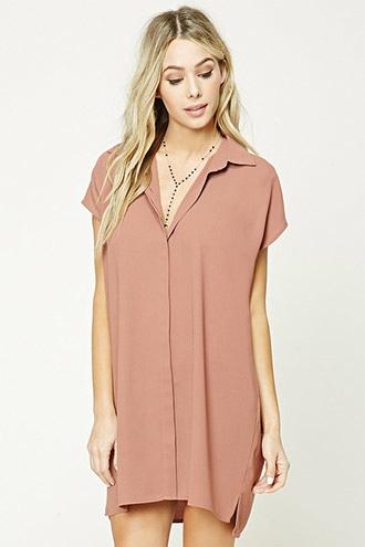Forever21 Women's  Button-front Shift Dress