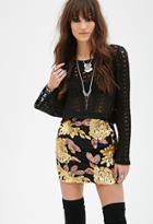 Forever21 Sequined Faux Leather Skirt