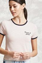Forever21 Keep It Fresh Embroidered Tee