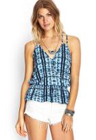 Forever21 Y-back Surplice Peplum Tank