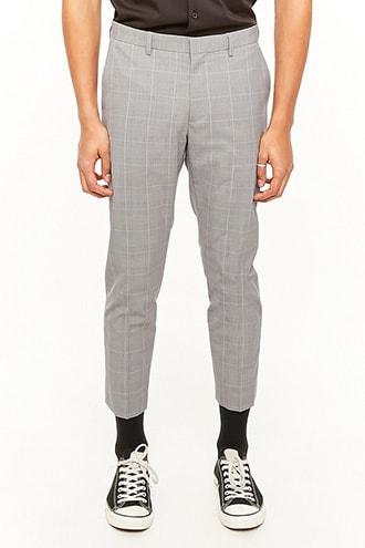 Forever21 Slim-fit Glen Plaid Pants