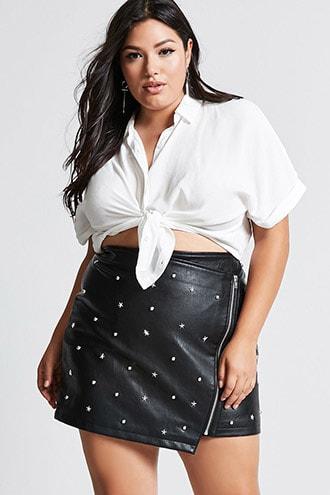 Forever21 Plus Size Star Studded Skirt