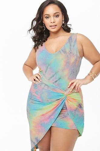Forever21 Plus Size Tie-dye Tulip Dress