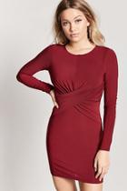 Forever21 Twist-front Boat Neck Dress