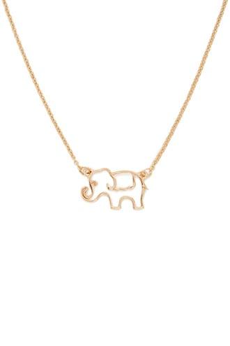 Forever21 Cutout Elephant Pendant Necklace