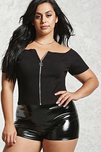 Forever21 Plus Size Faux Leather Shorts