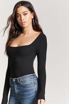 Forever21 Ribbed Square Neck Top