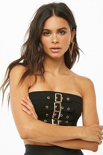 Forever21 Buckled Cropped Tube Top